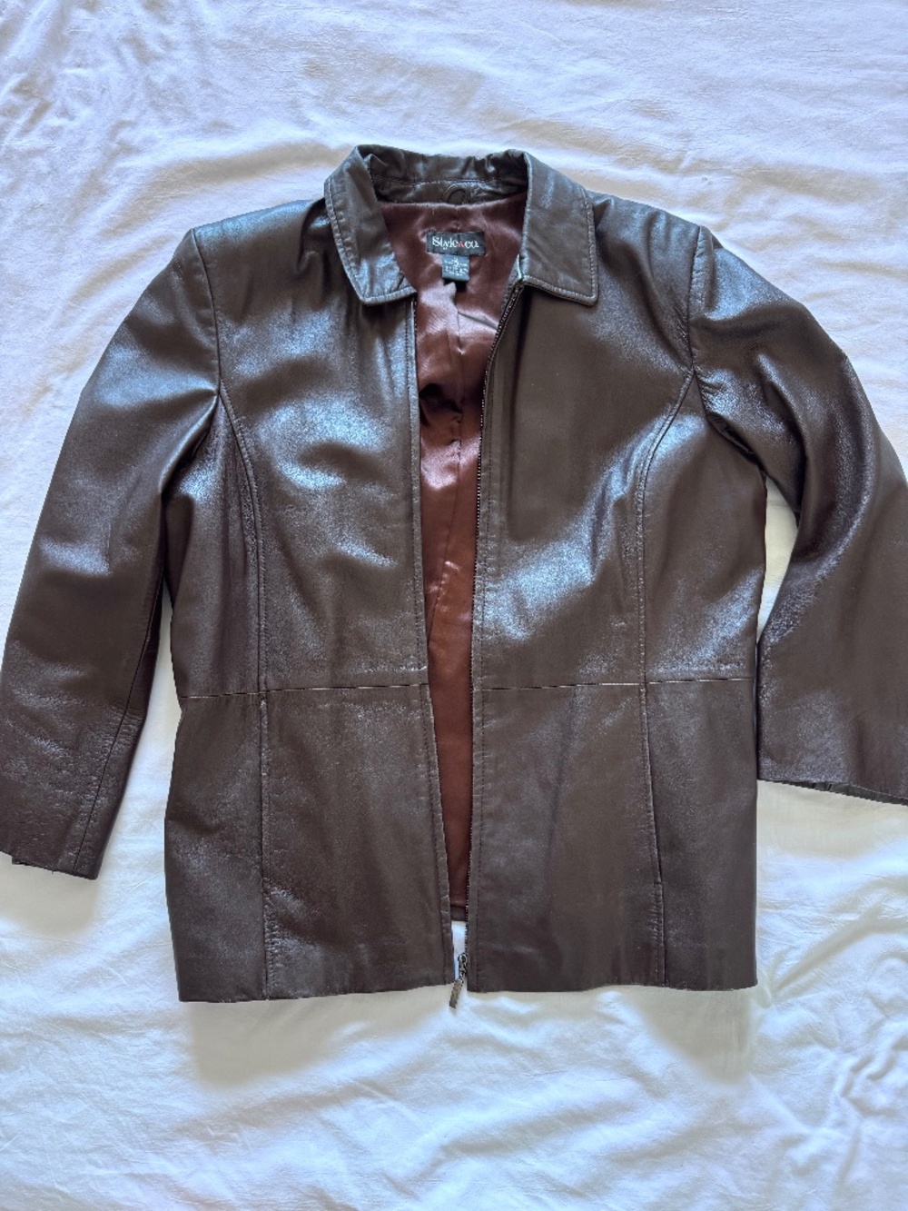 Vintage Brown Leather Jacket size XL